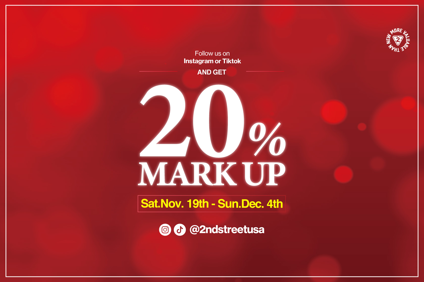 Follow us on Instagram and TikTok | 2nd Street